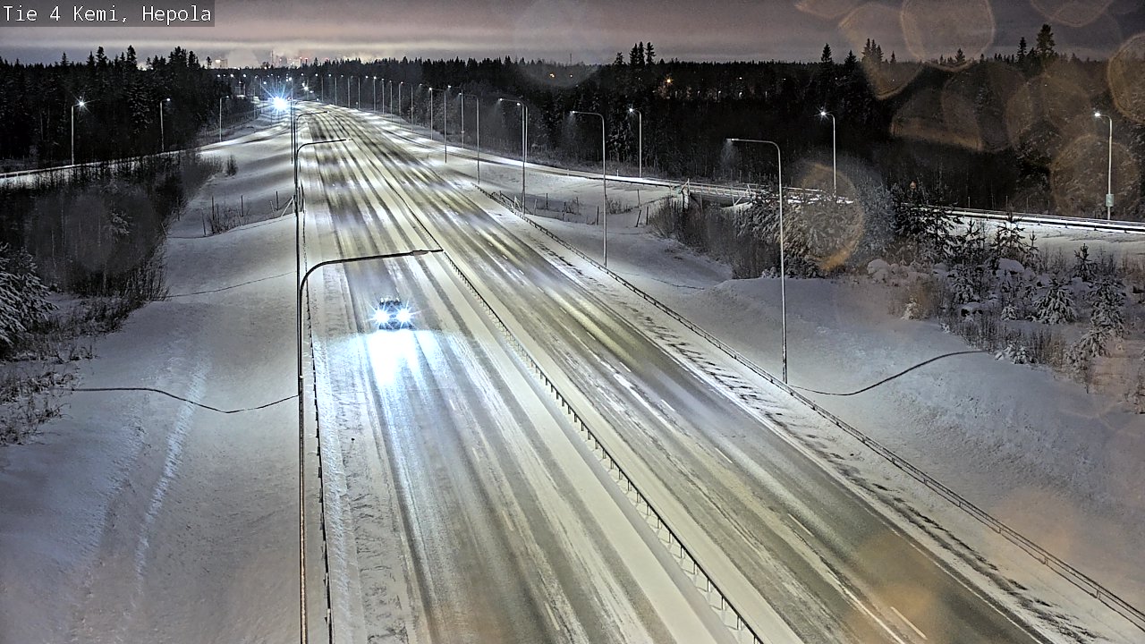 Weather Camera Image Väg 4 Kemi, Hepola, Kemi, Lappi