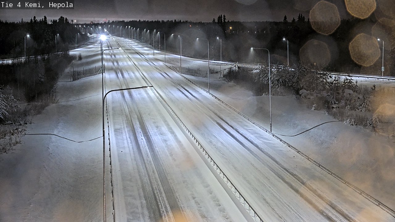 Weather Camera Image Väg 4 Kemi, Hepola, Kemi, Lappi