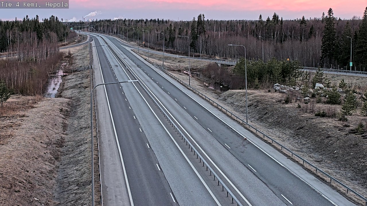 Weather Camera Image Väg 4 Kemi, Hepola, Kemi, Lappi