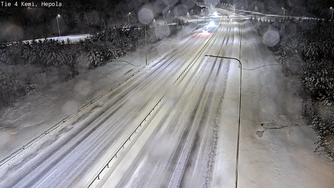 Weather Camera Image Väg 4 Kemi, Hepola, Kemi, Lappi