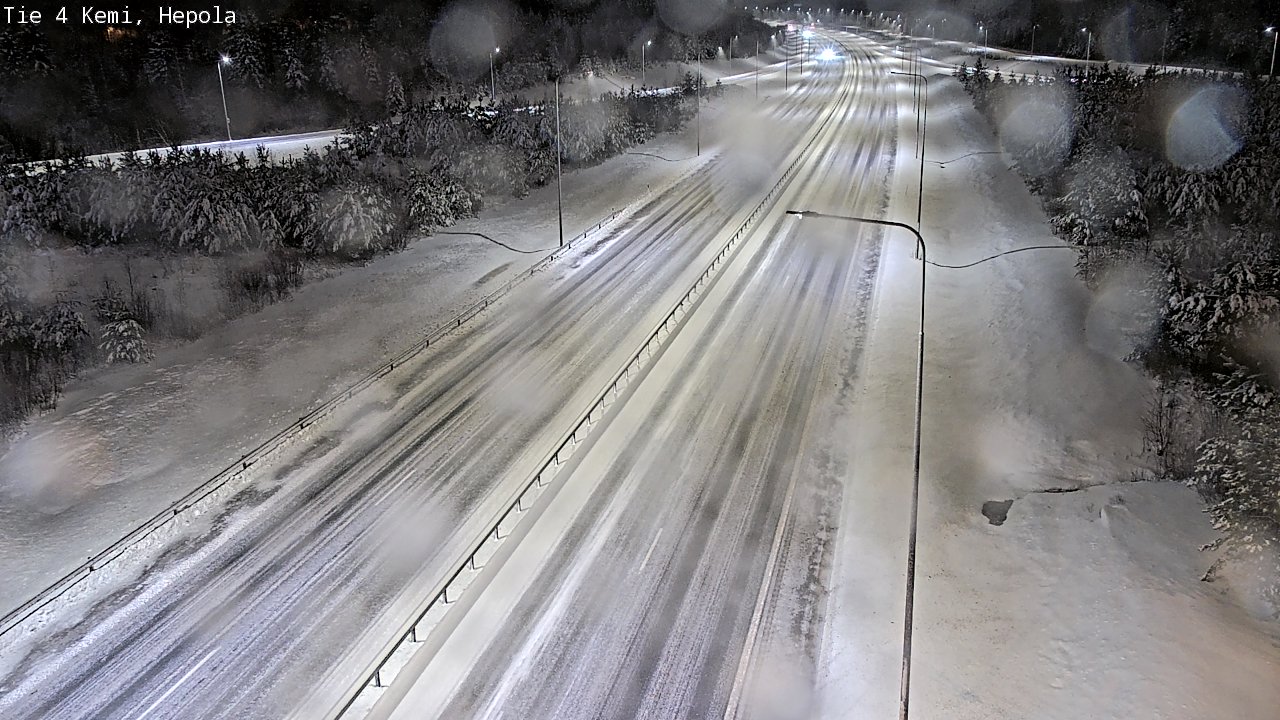 Weather Camera Image Väg 4 Kemi, Hepola, Kemi, Lappi