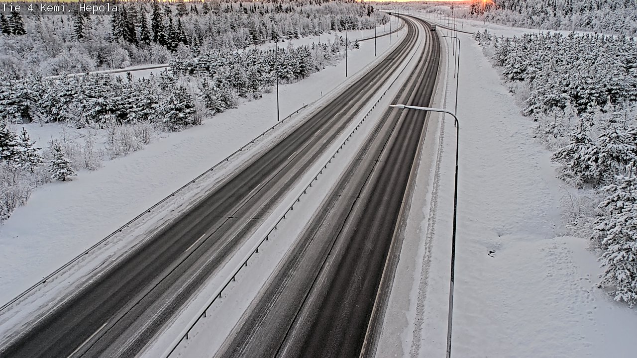 Weather Camera Image Väg 4 Kemi, Hepola, Kemi, Lappi