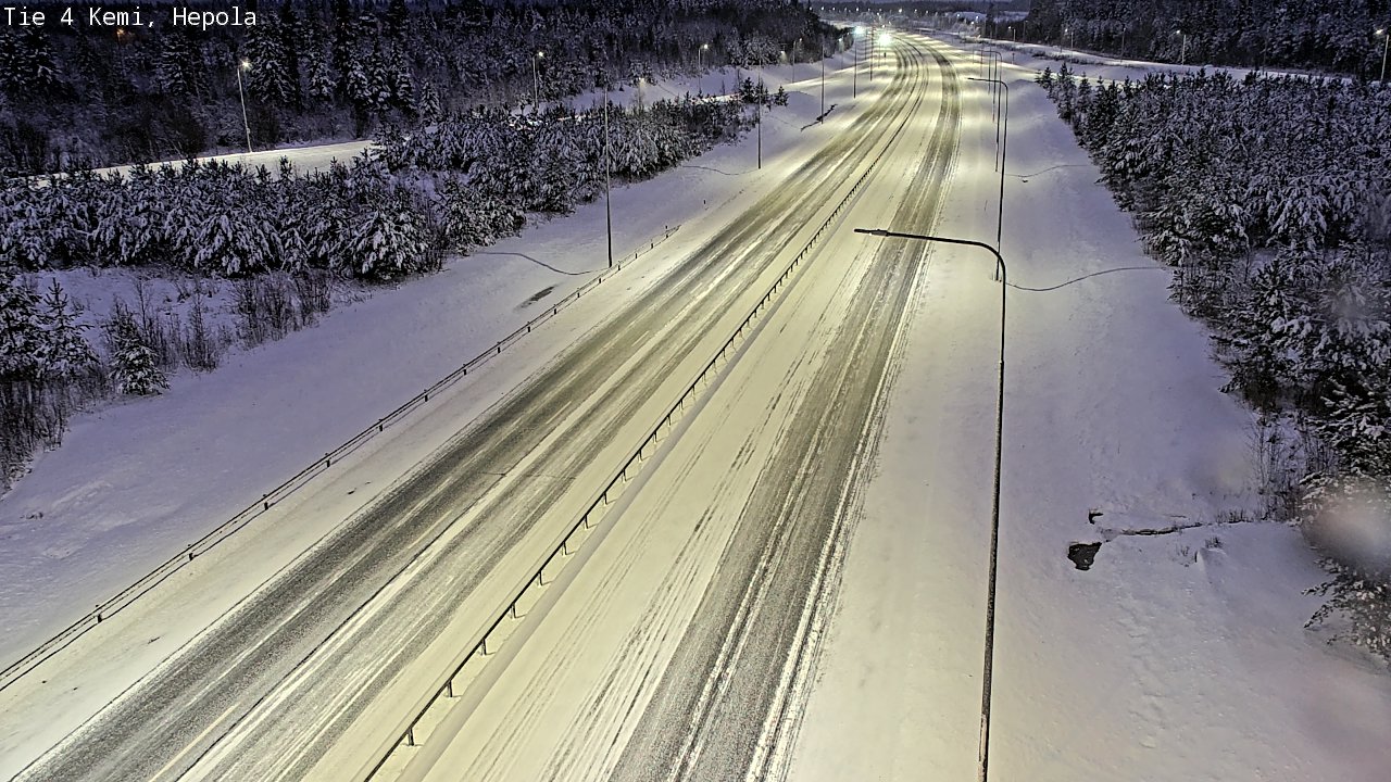 Weather Camera Image Väg 4 Kemi, Hepola, Kemi, Lappi