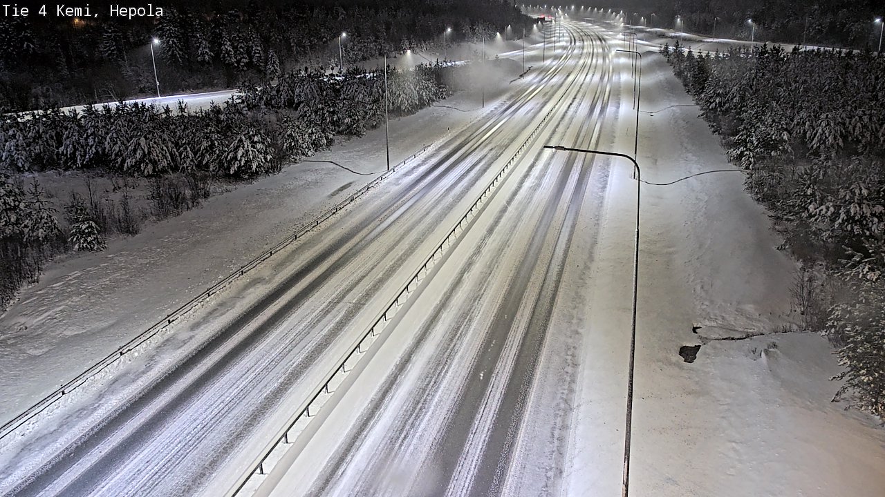 Weather Camera Image Väg 4 Kemi, Hepola, Kemi, Lappi
