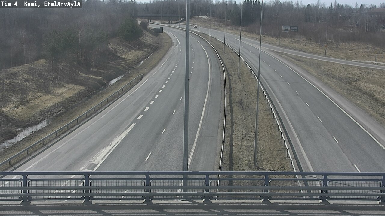 Weather Camera Image Väg 4 Kemi, Etelänväylä, Kemi, Lappi