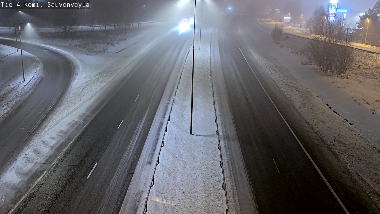 Weather Camera Image väg 4 Kemi, Sauvonväylä, Kemi, Lappi