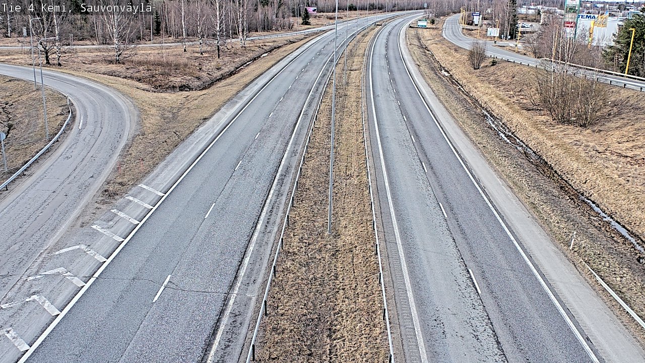 Weather Camera Image väg 4 Kemi, Sauvonväylä, Kemi, Lappi