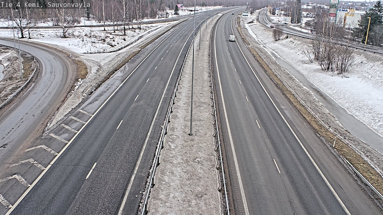 Weather Camera Image väg 4 Kemi, Sauvonväylä, Kemi, Lappi