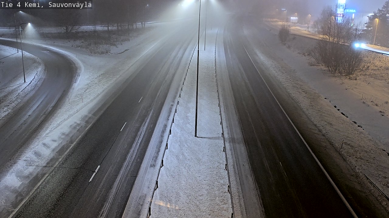 Weather Camera Image väg 4 Kemi, Sauvonväylä, Kemi, Lappi