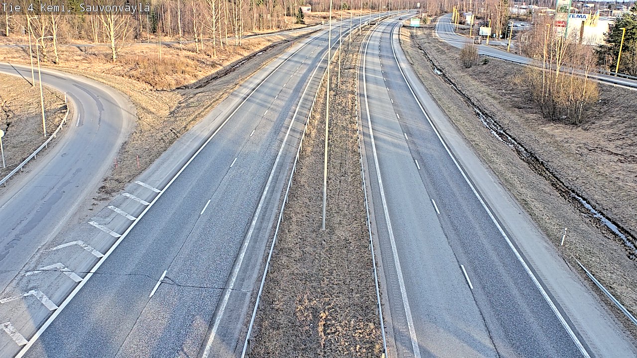 Weather Camera Image väg 4 Kemi, Sauvonväylä, Kemi, Lappi