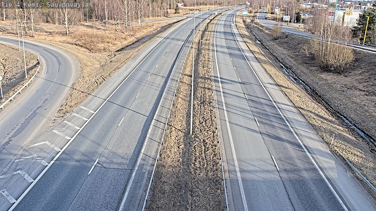 Weather Camera Image väg 4 Kemi, Sauvonväylä, Kemi, Lappi