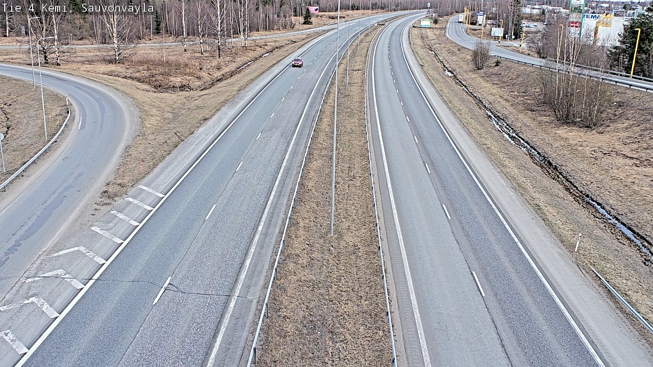 Weather Camera Image väg 4 Kemi, Sauvonväylä, Kemi, Lappi