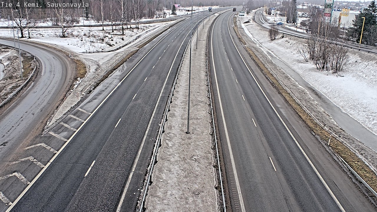 Weather Camera Image väg 4 Kemi, Sauvonväylä, Kemi, Lappi