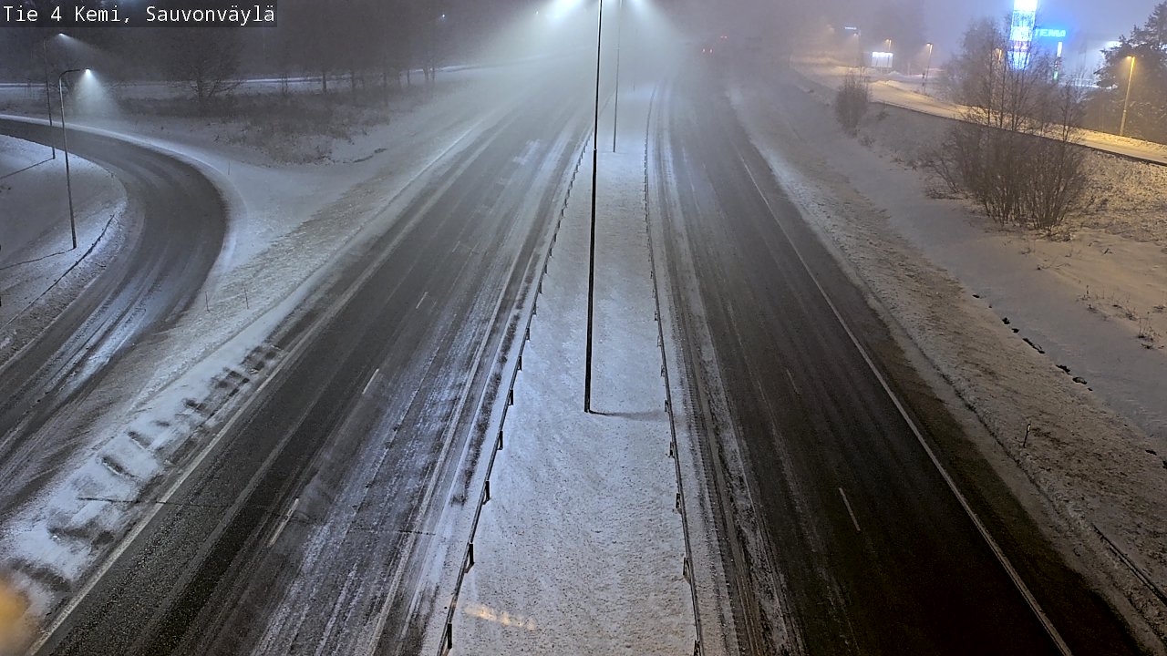 Weather Camera Image väg 4 Kemi, Sauvonväylä, Kemi, Lappi