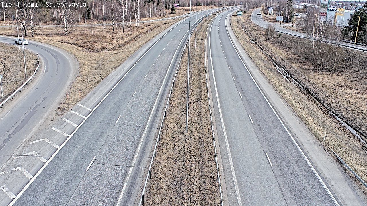 Weather Camera Image väg 4 Kemi, Sauvonväylä, Kemi, Lappi