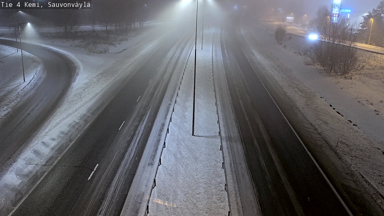 Weather Camera Image väg 4 Kemi, Sauvonväylä, Kemi, Lappi