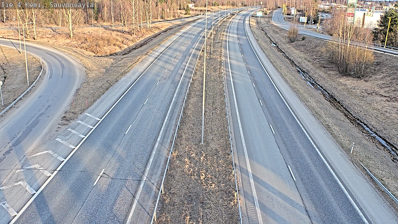 Weather Camera Image väg 4 Kemi, Sauvonväylä, Kemi, Lappi
