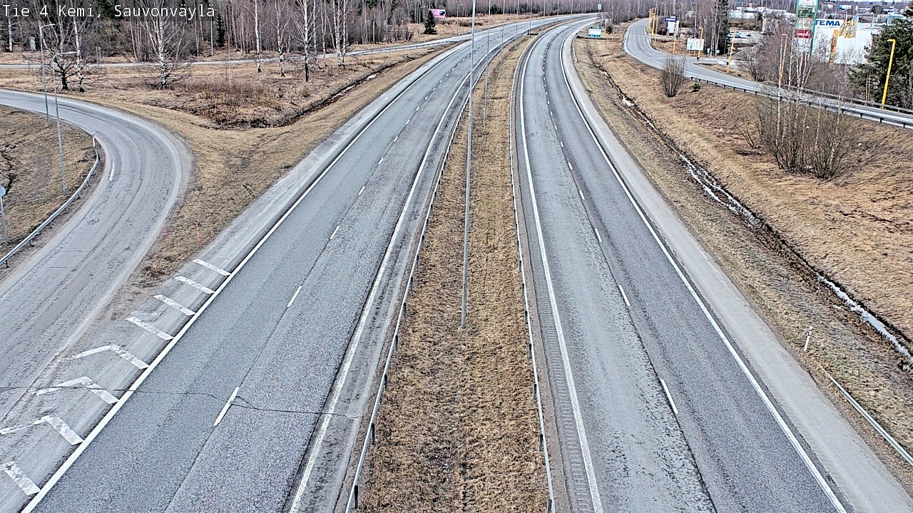 Weather Camera Image väg 4 Kemi, Sauvonväylä, Kemi, Lappi