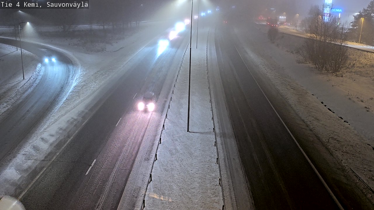 Weather Camera Image väg 4 Kemi, Sauvonväylä, Kemi, Lappi