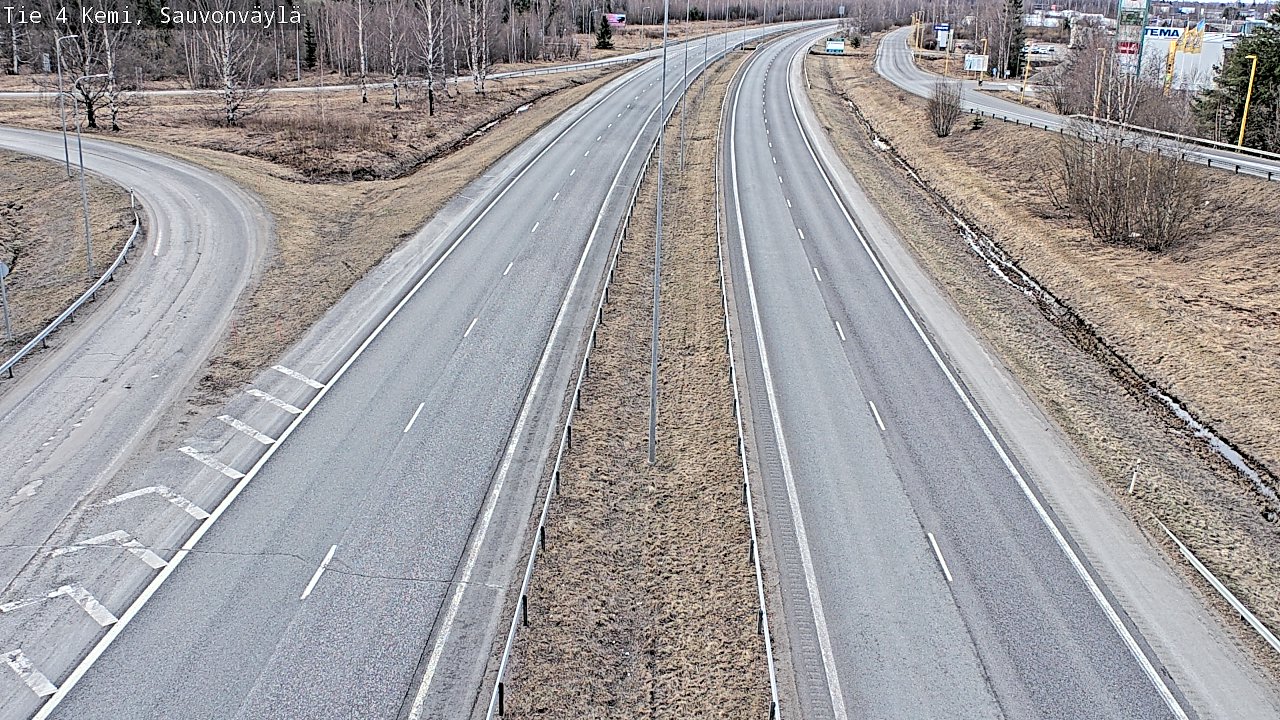 Weather Camera Image väg 4 Kemi, Sauvonväylä, Kemi, Lappi