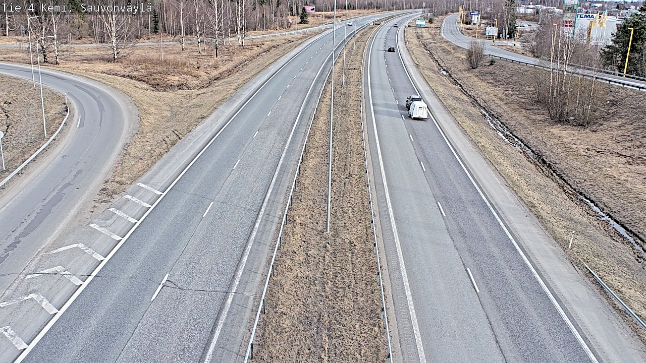 Weather Camera Image väg 4 Kemi, Sauvonväylä, Kemi, Lappi