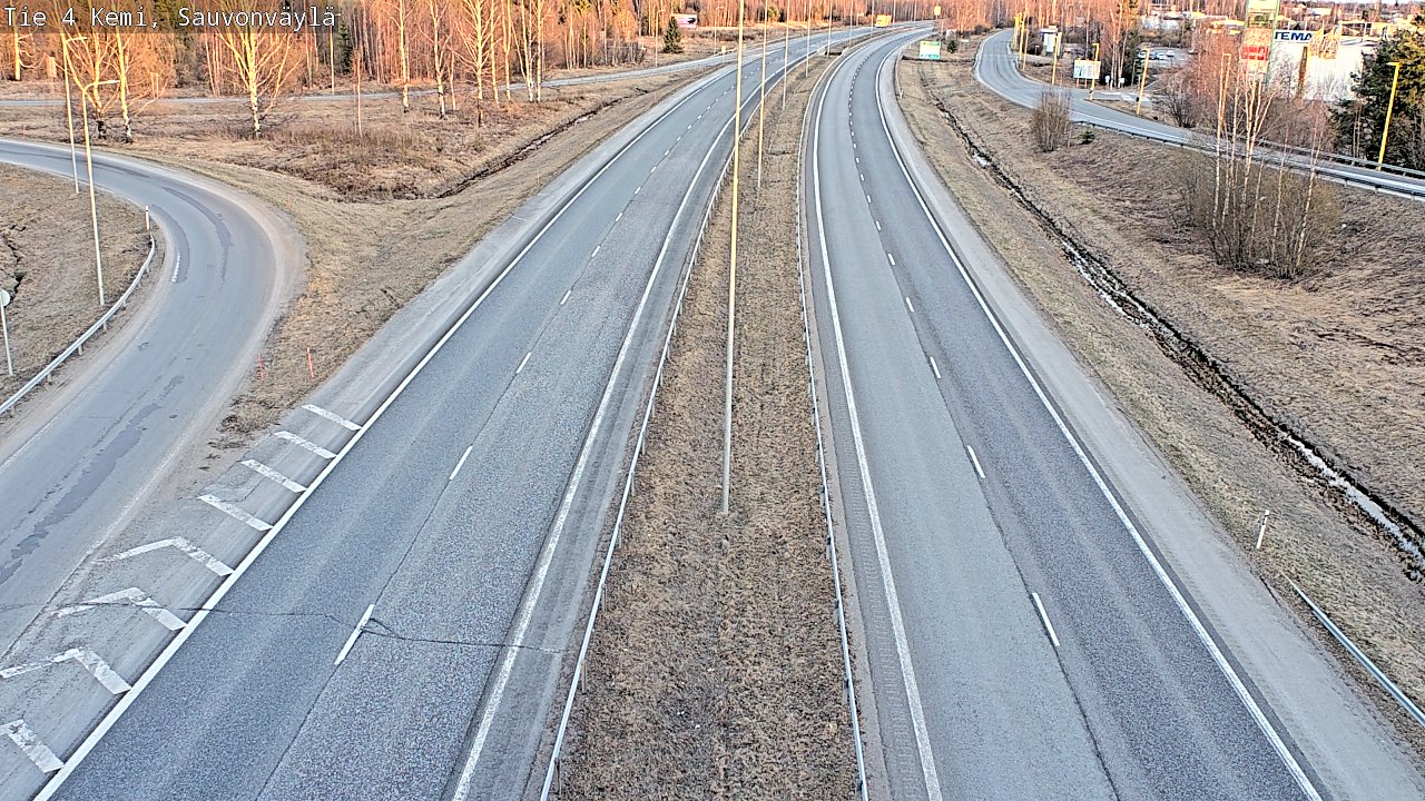 Weather Camera Image väg 4 Kemi, Sauvonväylä, Kemi, Lappi