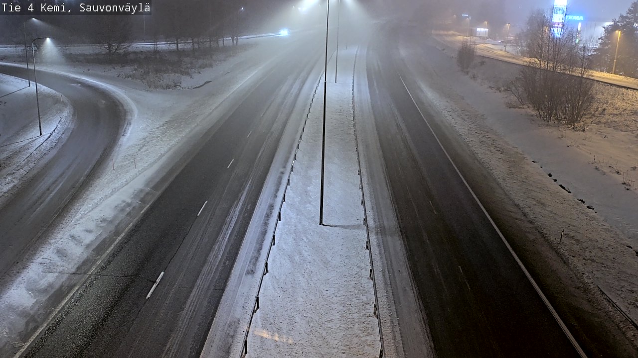 Weather Camera Image väg 4 Kemi, Sauvonväylä, Kemi, Lappi