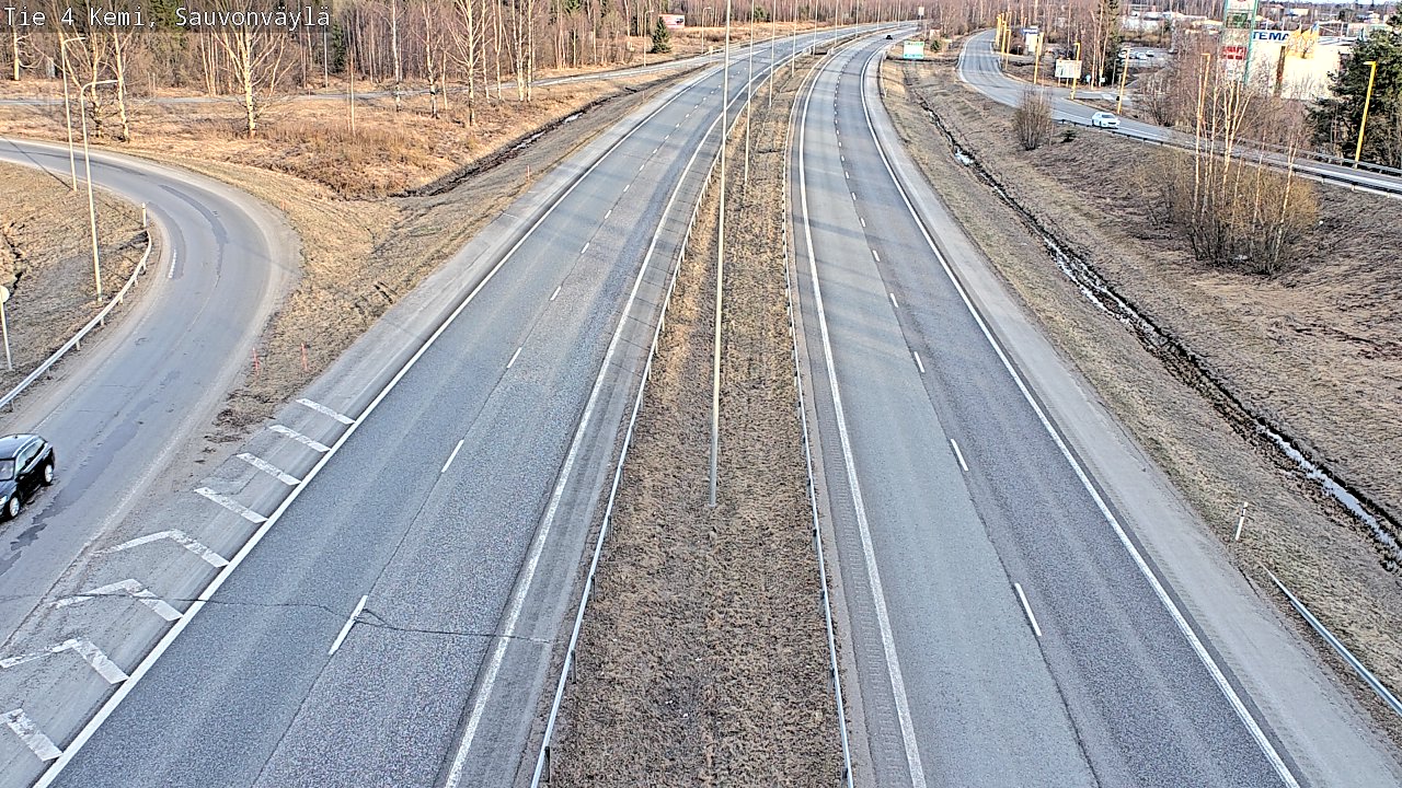 Weather Camera Image väg 4 Kemi, Sauvonväylä, Kemi, Lappi