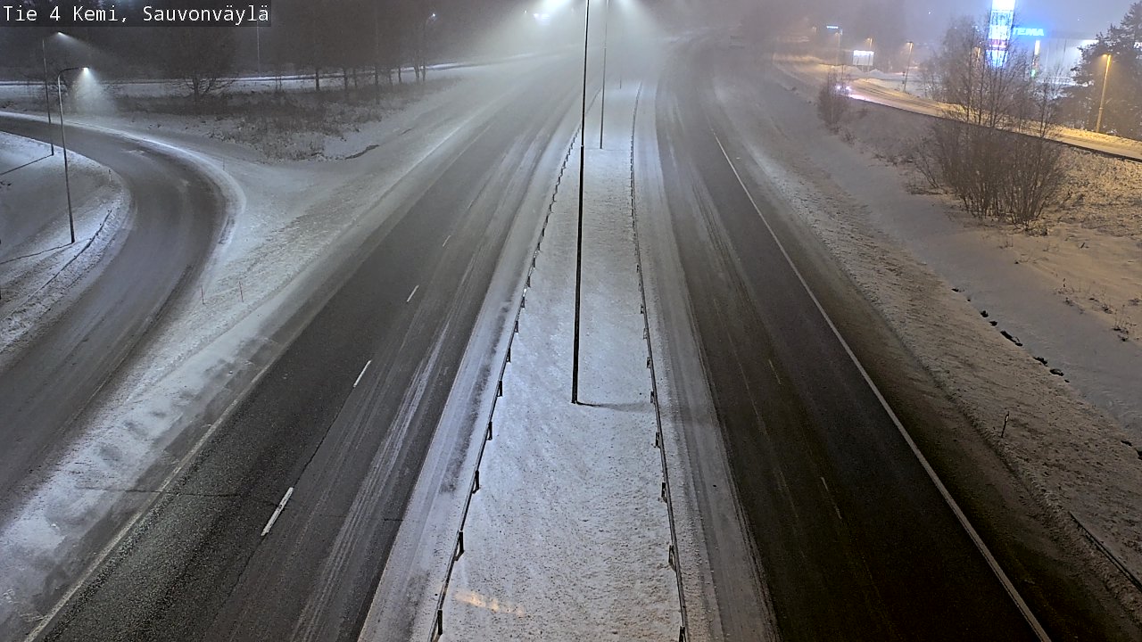 Weather Camera Image väg 4 Kemi, Sauvonväylä, Kemi, Lappi