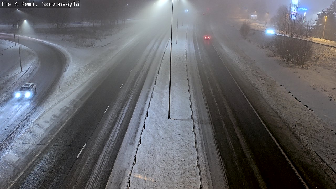Weather Camera Image väg 4 Kemi, Sauvonväylä, Kemi, Lappi