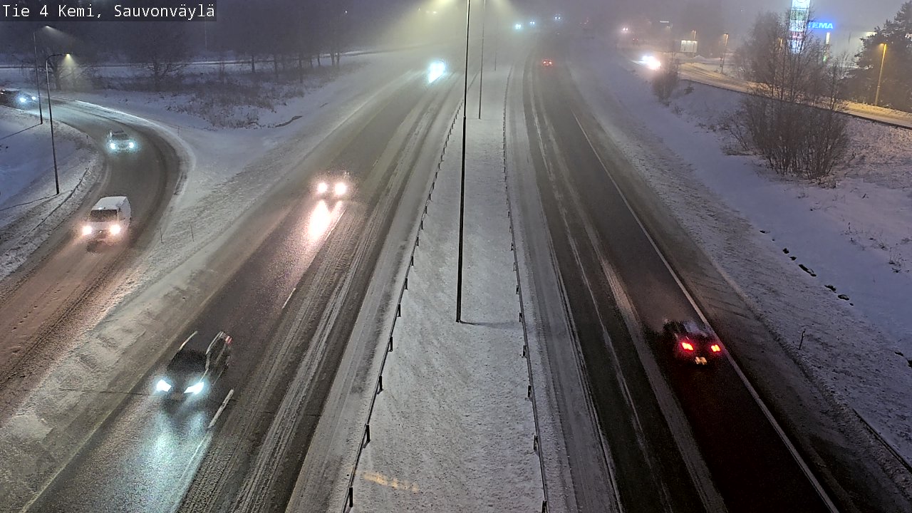 Weather Camera Image väg 4 Kemi, Sauvonväylä, Kemi, Lappi