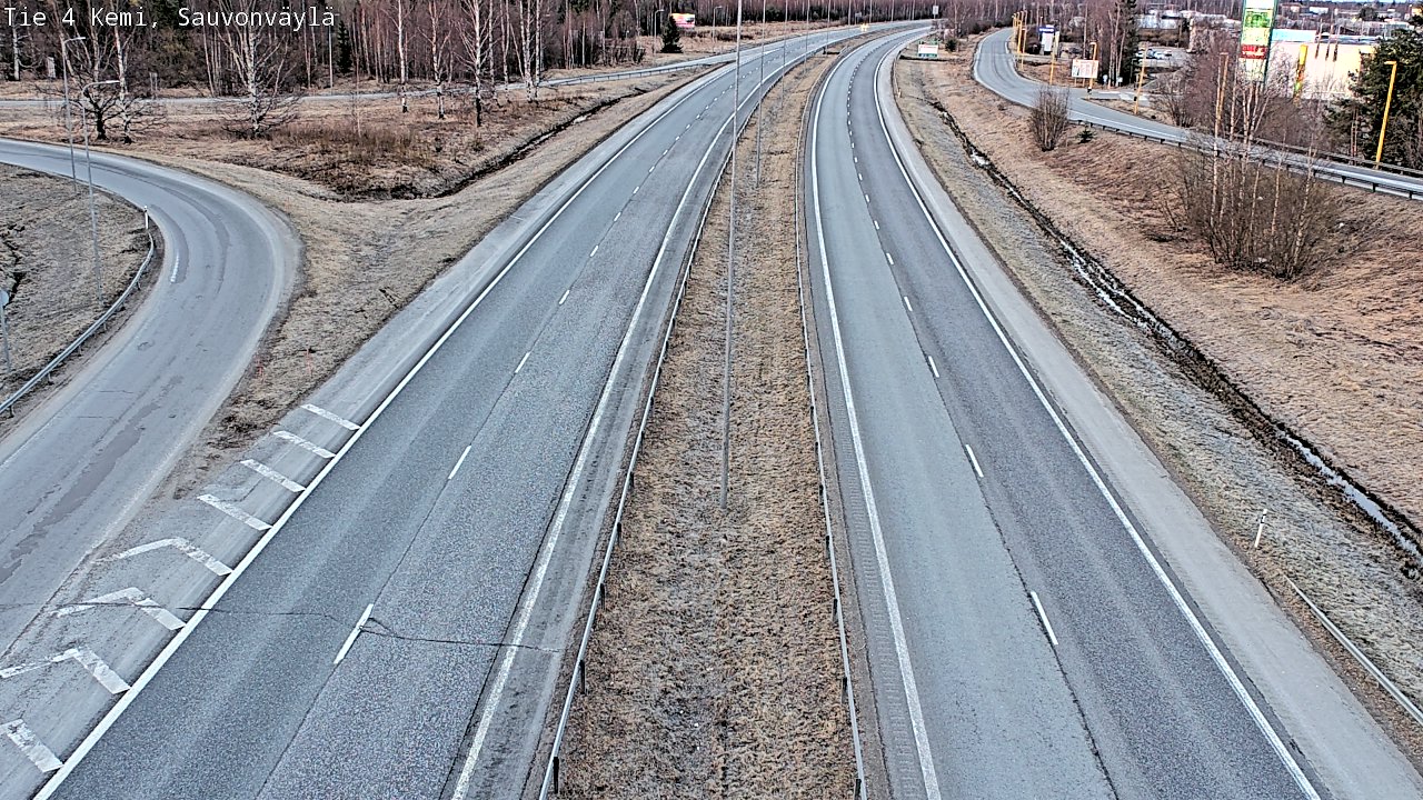 Weather Camera Image väg 4 Kemi, Sauvonväylä, Kemi, Lappi