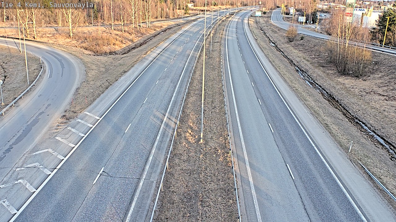 Weather Camera Image väg 4 Kemi, Sauvonväylä, Kemi, Lappi