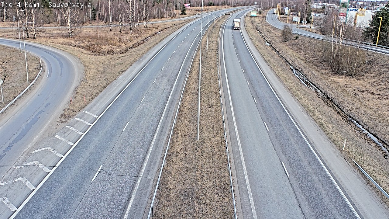 Weather Camera Image väg 4 Kemi, Sauvonväylä, Kemi, Lappi