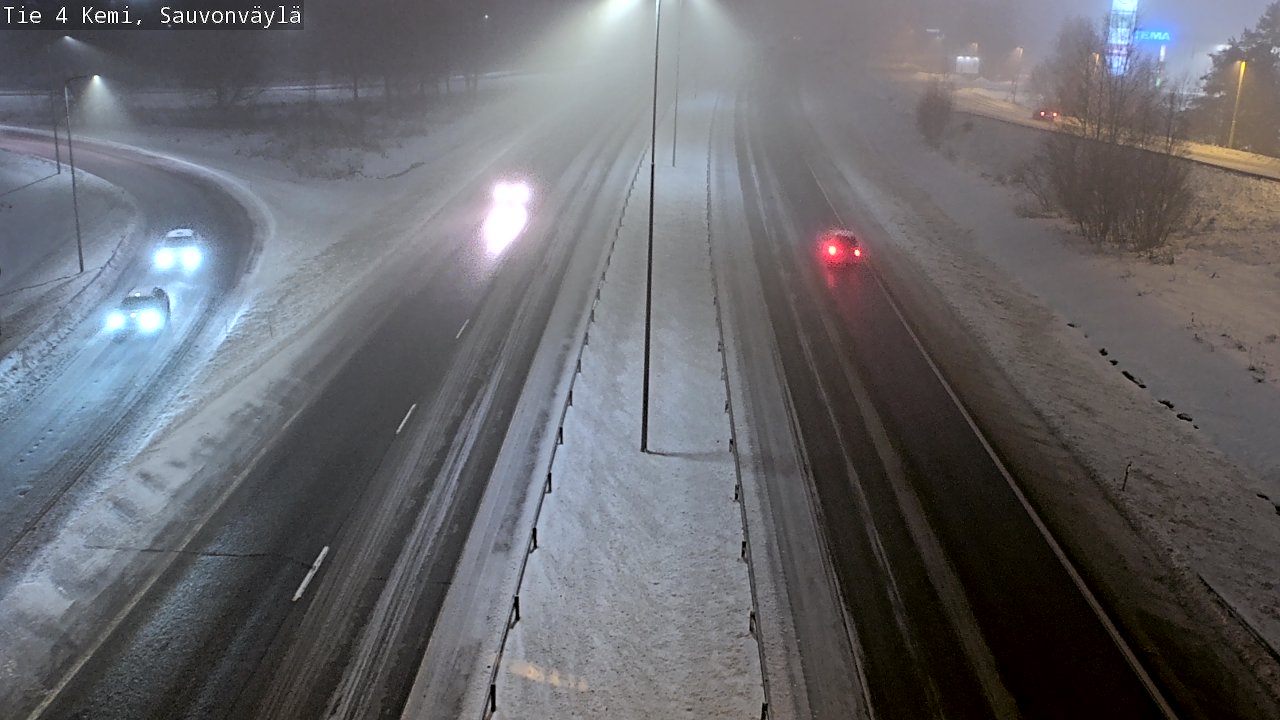 Weather Camera Image väg 4 Kemi, Sauvonväylä, Kemi, Lappi