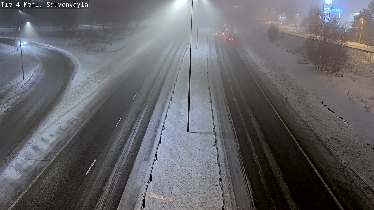 Weather Camera Image väg 4 Kemi, Sauvonväylä, Kemi, Lappi