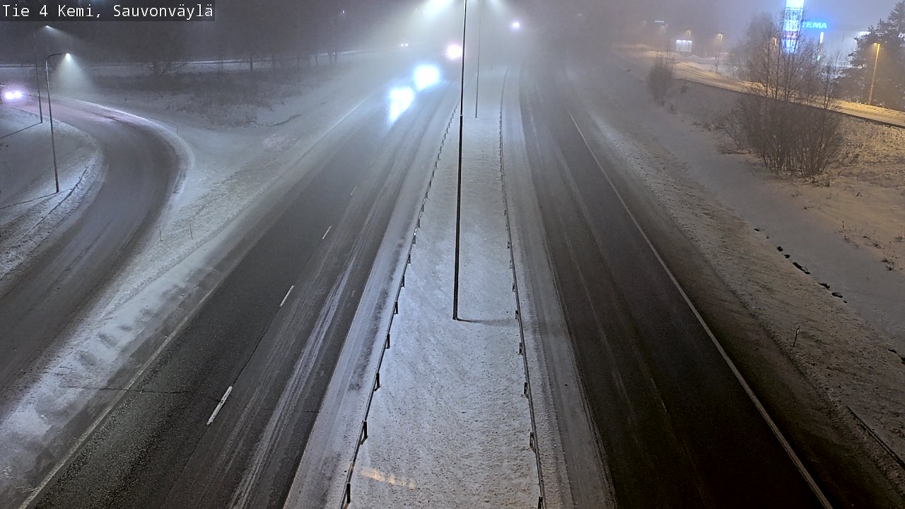 Weather Camera Image väg 4 Kemi, Sauvonväylä, Kemi, Lappi