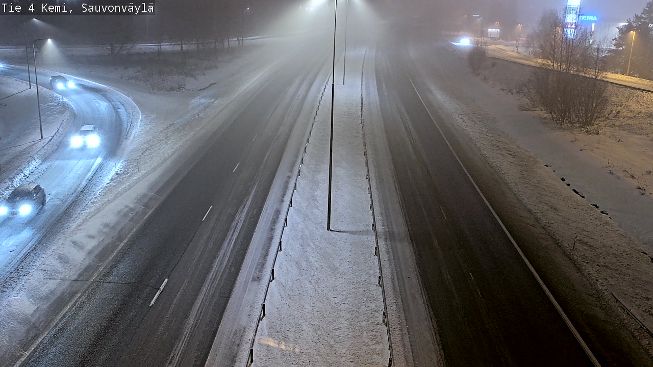 Weather Camera Image väg 4 Kemi, Sauvonväylä, Kemi, Lappi