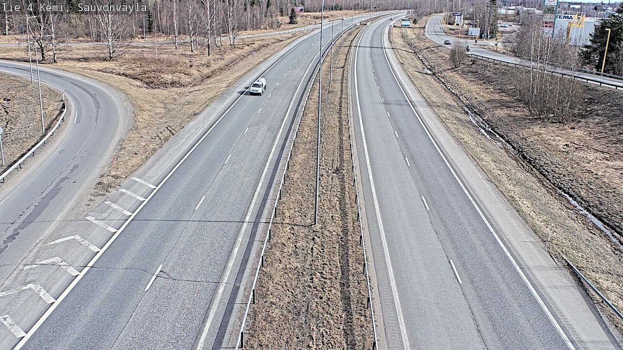 Weather Camera Image väg 4 Kemi, Sauvonväylä, Kemi, Lappi