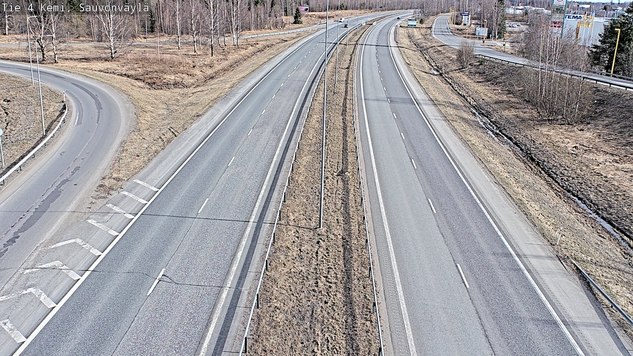 Weather Camera Image väg 4 Kemi, Sauvonväylä, Kemi, Lappi
