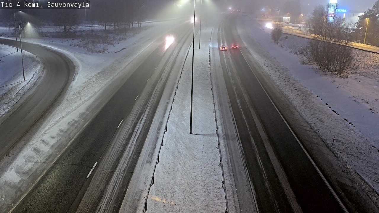 Weather Camera Image väg 4 Kemi, Sauvonväylä, Kemi, Lappi