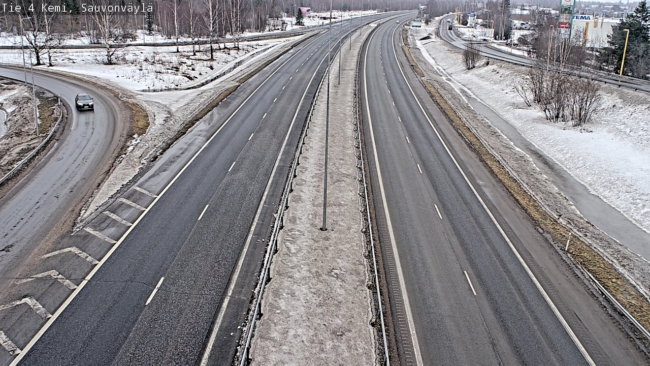 Weather Camera Image väg 4 Kemi, Sauvonväylä, Kemi, Lappi