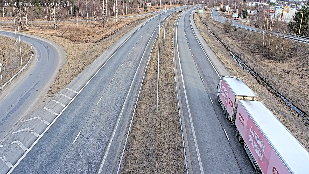 Weather Camera Image väg 4 Kemi, Sauvonväylä, Kemi, Lappi
