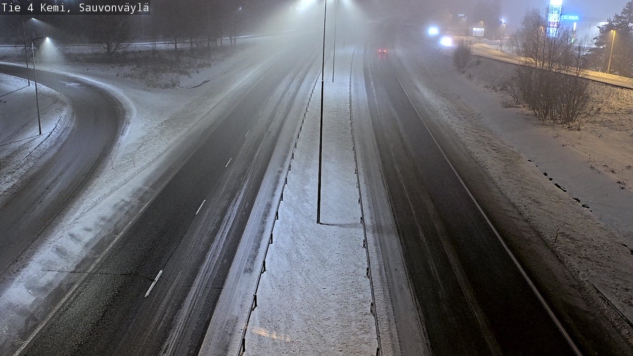 Weather Camera Image väg 4 Kemi, Sauvonväylä, Kemi, Lappi