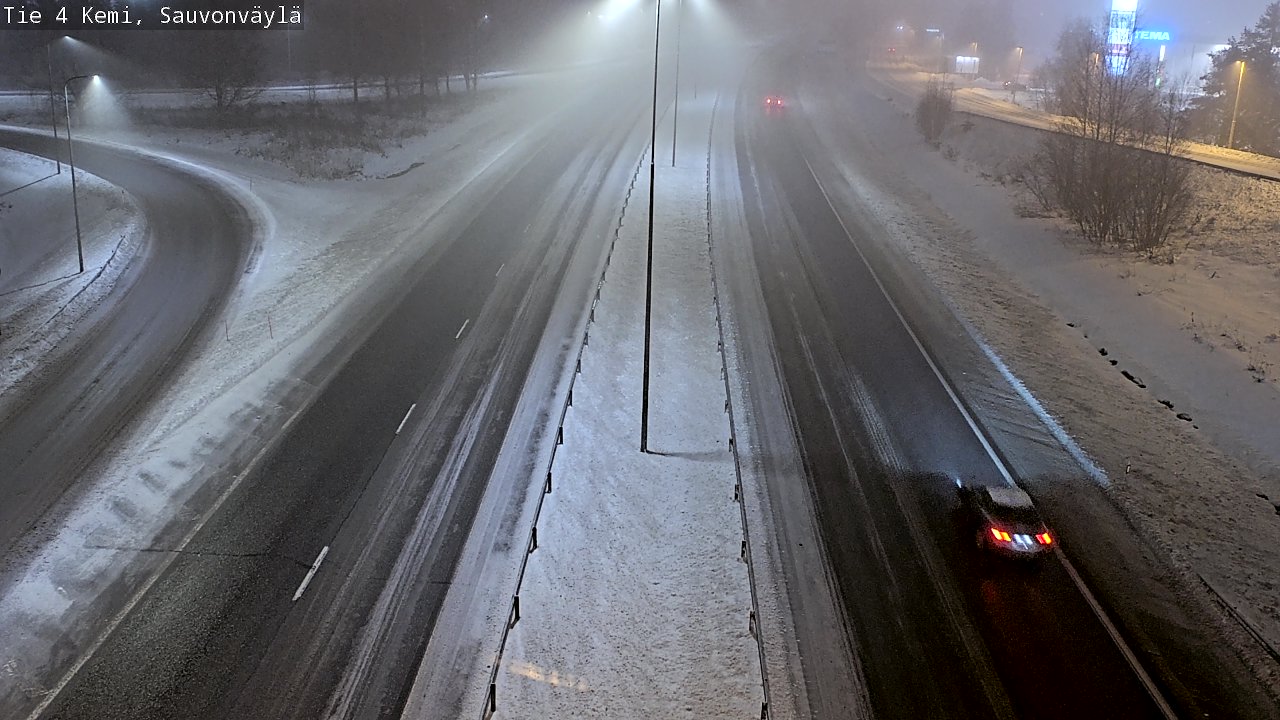 Weather Camera Image väg 4 Kemi, Sauvonväylä, Kemi, Lappi