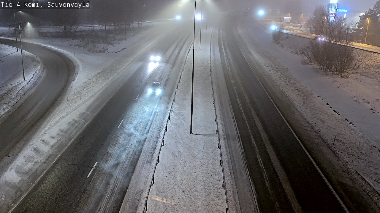 Weather Camera Image väg 4 Kemi, Sauvonväylä, Kemi, Lappi