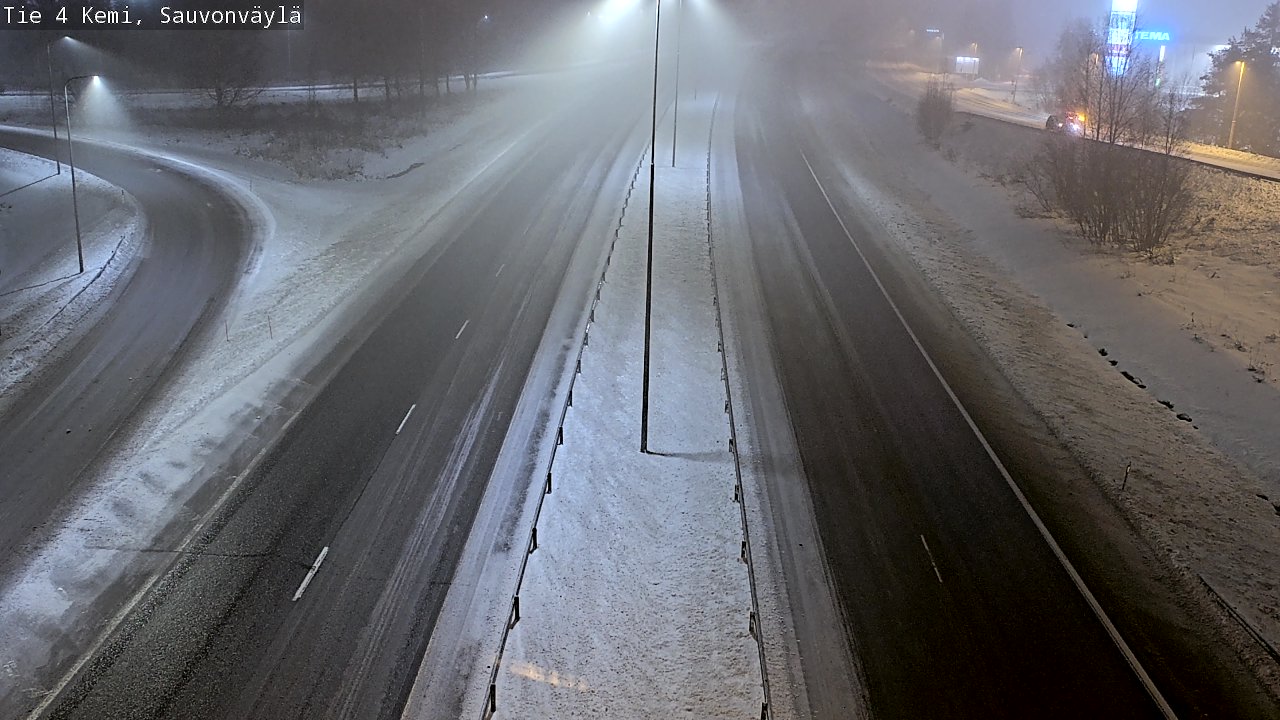 Weather Camera Image väg 4 Kemi, Sauvonväylä, Kemi, Lappi