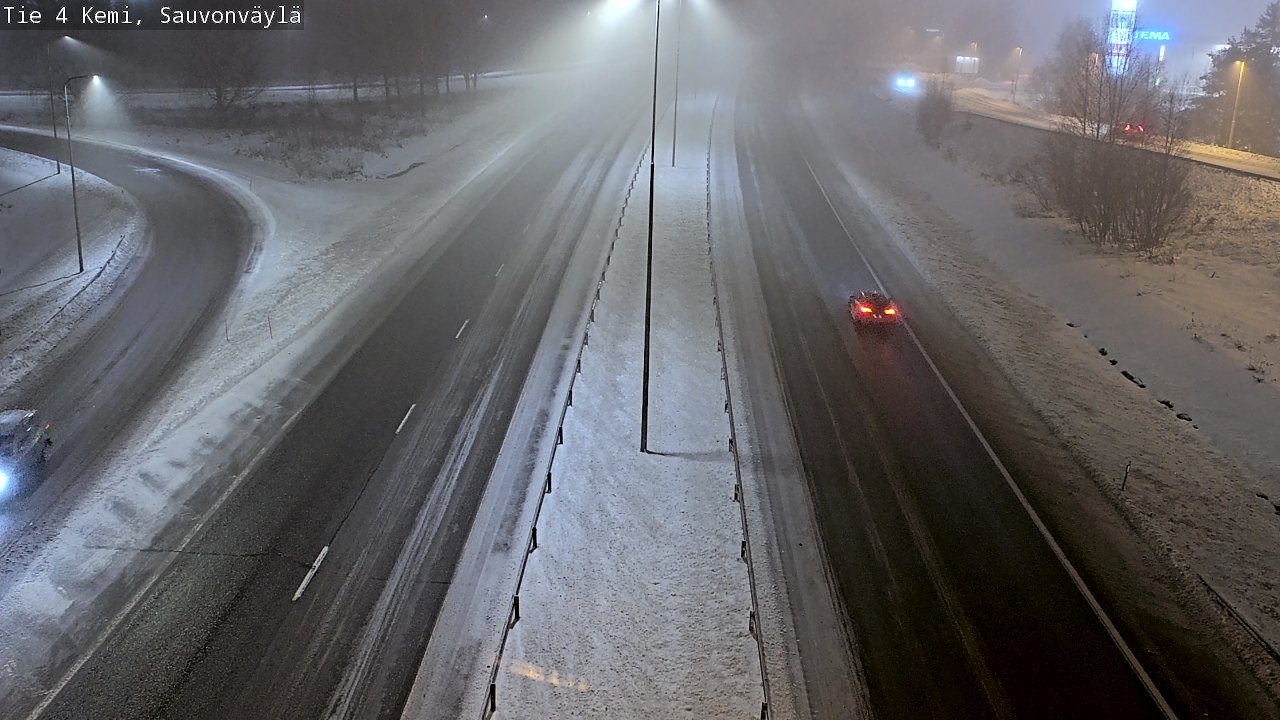 Weather Camera Image väg 4 Kemi, Sauvonväylä, Kemi, Lappi