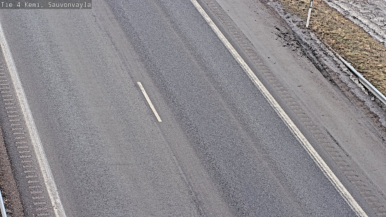 Weather Camera Image väg 4 Kemi, Sauvonväylä, Kemi, Lappi