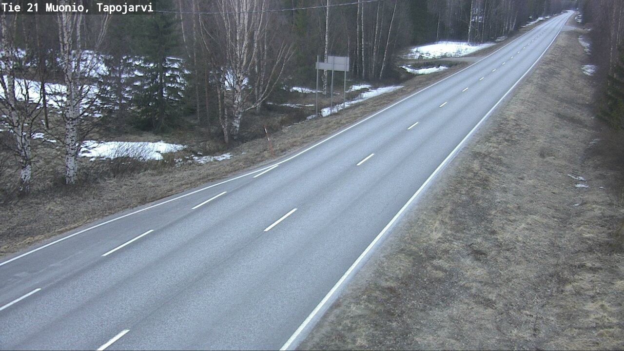 Weather Camera Image Väg 21 Muonio, Tapojärvi, Muonio, Lappi